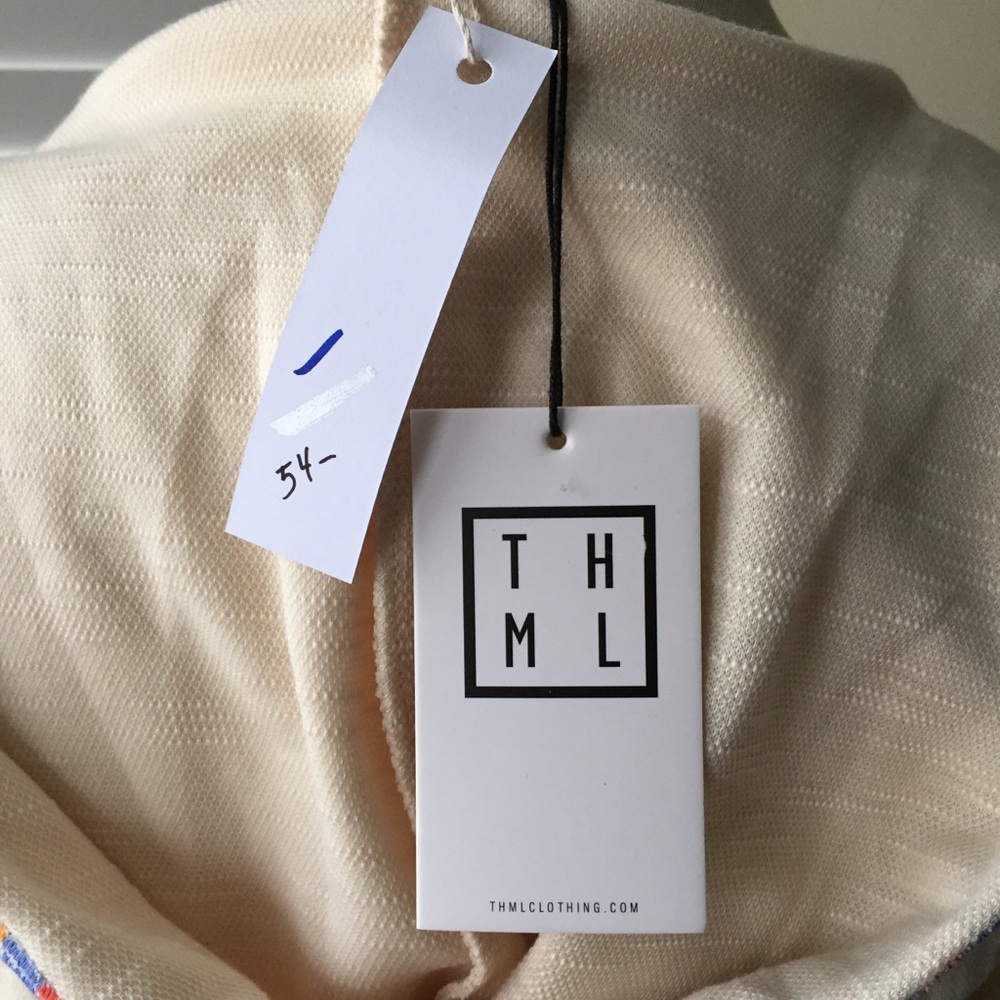 New NWT THML cream embroidered open hood jacket S - Picture 7 of 14